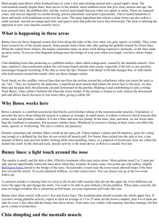 Botox for Bunny Lines, Chin, and Neck: Targeted Fixes