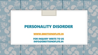 Personality Disorders: Understanding Patterns of Thinking, Feeling, and Relating