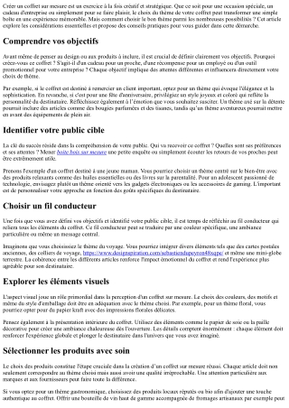 Comment Choisir le Bon Thème pour votre Coffret sur mesure ?