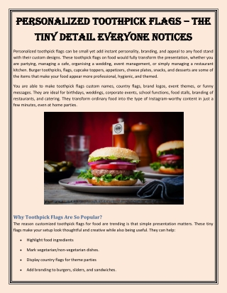 Personalized Toothpick Flags – The Tiny Detail Everyone Notices