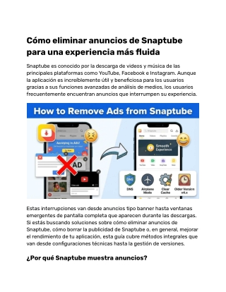 Cómo eliminar anuncios de Snaptube para una experiencia más fluida