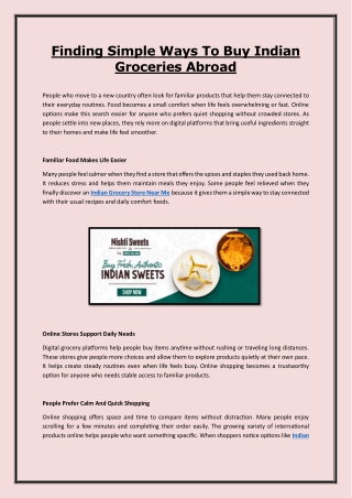 Finding Simple Ways To Buy Indian Groceries Abroad