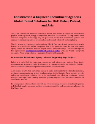 Construction & Engineer Recruitment Agencies Global Talent Solutions for UAE, Dubai, Poland, and Asia (1)