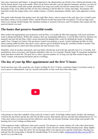 How to Maintain Lip Filler Results: Skincare and Lifestyle Tips