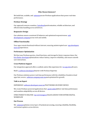 Firebase App Development Services in USA