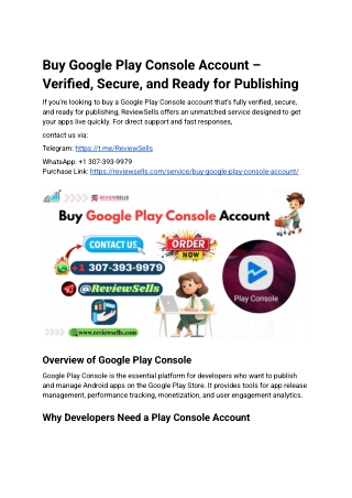 Buy Google Play Console Account – Verified & Ready 2025