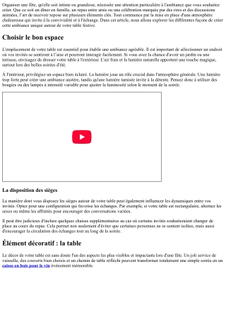 Créer l’ambiance parfaite autour d’une table festive!