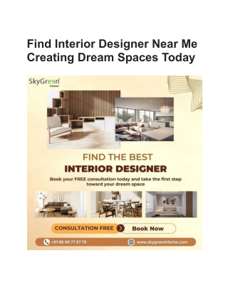 Find Interior Designer Near Me Creating Dream Spaces Today