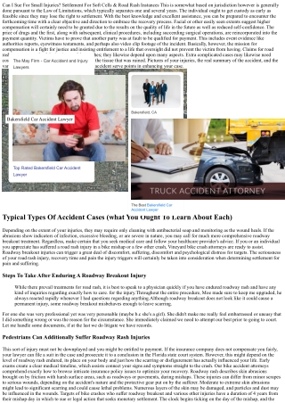 Lawful Help For A Roadway Rash Injury