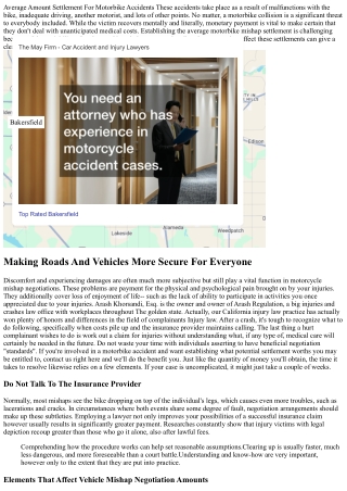 How Much Are Most Motorcycle Accident Negotiations?