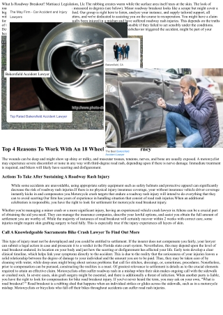 Can I Seek Settlement For A Motorcycle Roadway Breakout Injury?