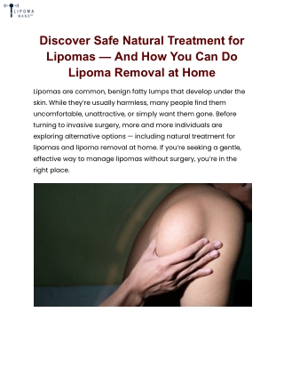 Lipoma Wand – A Simple At-Home Lipoma Solution