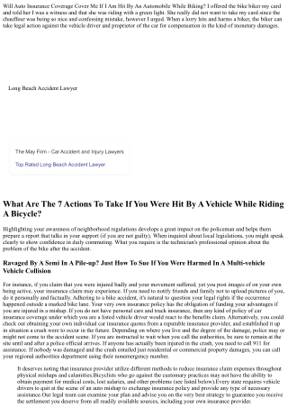 I Was Struck By An Uninsured Driver While Riding My Bike What Can I Do?