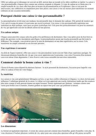 Caisse à vins personnalisable : une idée cadeau originale