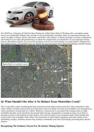 Can I Still Get Payment If I Wasnt Using A Helmet In My Motorcycle Accident?