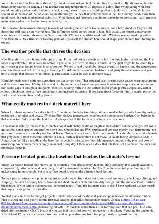 How Does the Weather In New Braunfels, Texas, Affect Your Deck Material Choice?