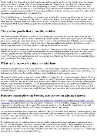 How Does the Weather In New Braunfels, Texas, Affect Your Deck Material Choice?