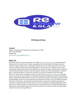 RE Window & Glass