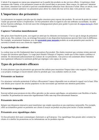 Présentoirs en magasin : conseils pour attirer les clients dès l’entrée !