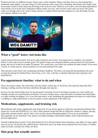 Botox Appointment Checklist: Prep, Paperwork, and Photos