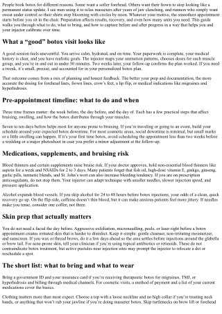 Botox Appointment Checklist: Prep, Paperwork, and Photos