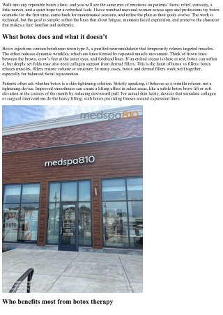 Botox Rejuvenation Therapy: A Modern Anti-Aging Approach