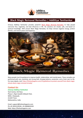 Black Magic Removal Remedies