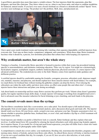 Certified Injector Spotlight: What Makes a Botox Specialist Trustworthy