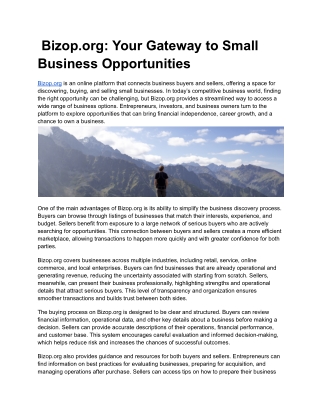 _Bizop.org_ Your Gateway to Small Business Opportunities