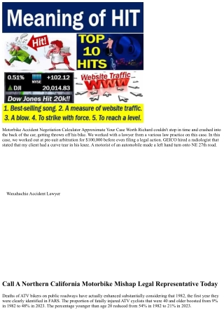 What Is The Average Negotiation For A Motorbike Mishap Claim?