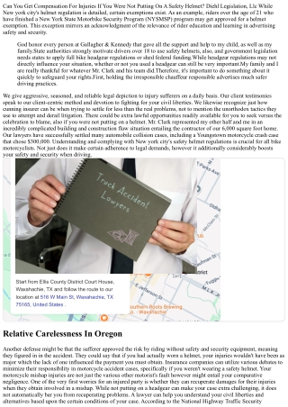 Do I Still Have A Case If I Had Not Been Putting On A Bike Helmet?