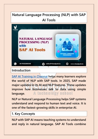 SAP AI Training in Chennai Focused on Practical AI Skills