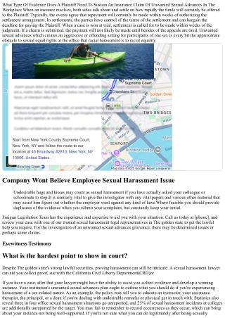 What Sort Of Proof Do You Require For Sexual Harassment?