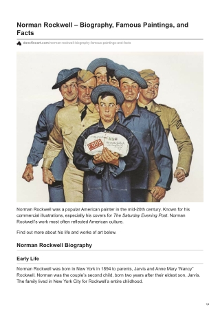 Norman Rockwell  Biography Famous Paintings and Facts