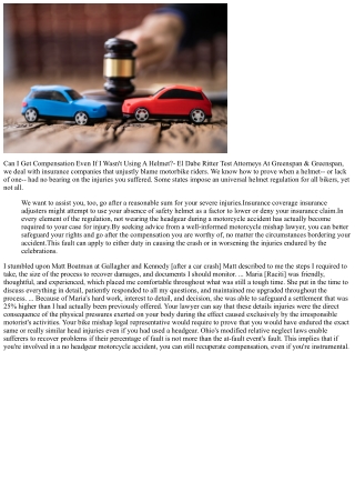 Can You File A Claim Against If You Werent Using A Headgear? Totally Free Appoin