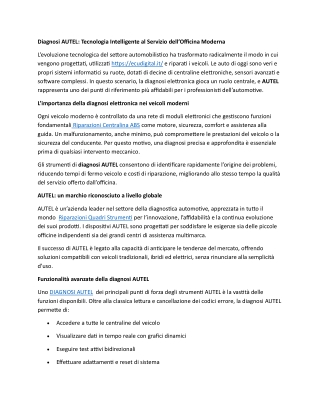 Diagnosi AUTEL
