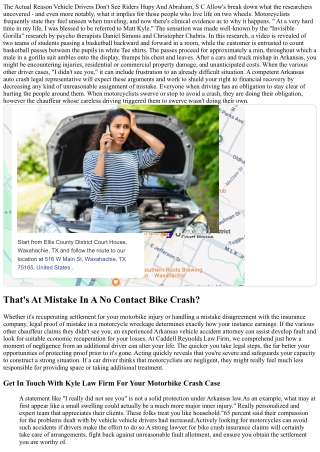 Why Might Motorists Claim They Didnt See A Motorbike Theyve Hit?