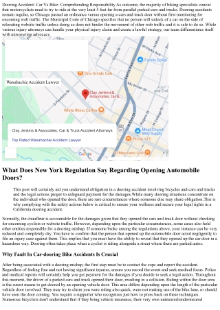 Dooring Mishap: Car Vs Bike: Recognizing Responsibility