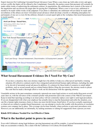 What Evidence Can Be Used To Verify An Office Unwanted Sexual Advances Situation