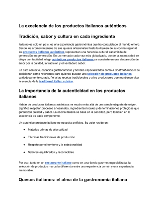 ilcontrabbandiere  - Tradición, sabor y cultura en cada ingrediente