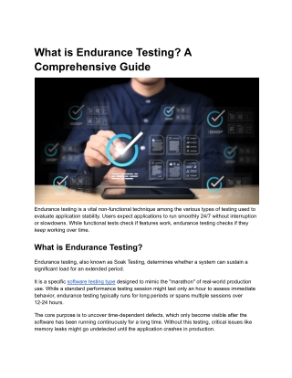 What is Endurance Testing_ A Comprehensive Guide