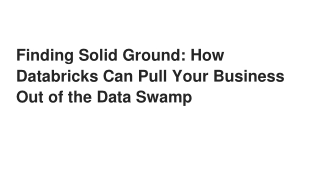 Finding Solid Ground_ How Databricks Can Pull Your Business Out of the Data Swamp