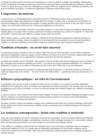 Les influences culturelles derrière les designs de boîtes en bois sur mesure