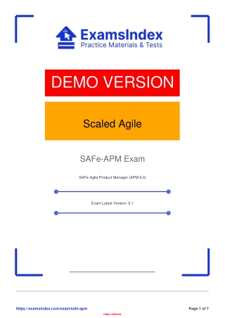 SAFe Agile Product Management SAFe-APM Certification Guide