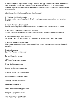 Buy Verified CashApp Account 2026