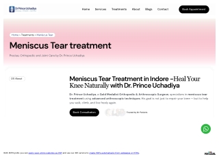 Meniscus Tear Treatment in Indore