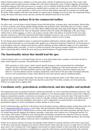 How to Point Out Helical Tieback Anchors in Commercial Style Documentations