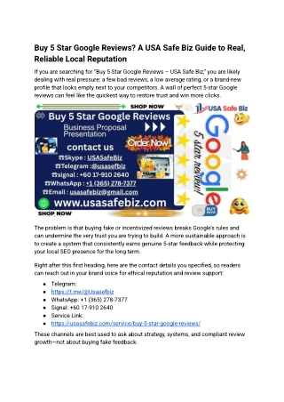 8Buy 5 Star Google Reviews