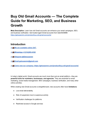 3 Best Sites to Buy Gmail Accounts (PVA & Aged)...
