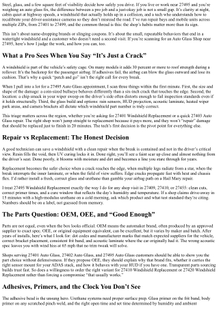 Auto Glass Shop near 27495: What Sets Pros Apart